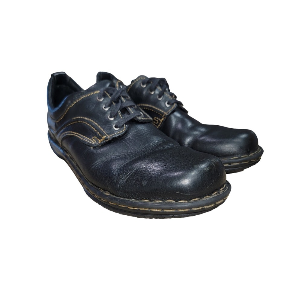 Born Women's Black Lace Up Casual Comfort Leather Oxford Shoes‎ W31595 Size 10 M
